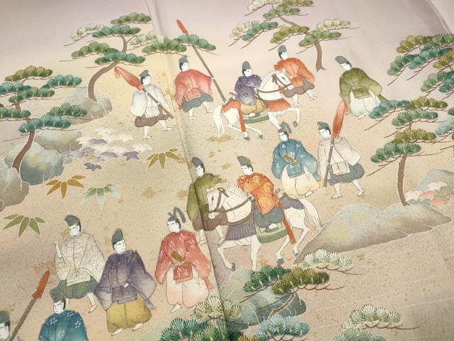 平和屋着物■豪華色留袖　作家物　人物風景文　暈し染め　金彩　正絹　逸品　DABJ5440qa
