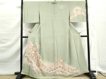 平和屋着物■訪問着　駒刺繍　吉祥正倉院花文　暈し染め　金彩　正絹　逸品　DABJ5442qa