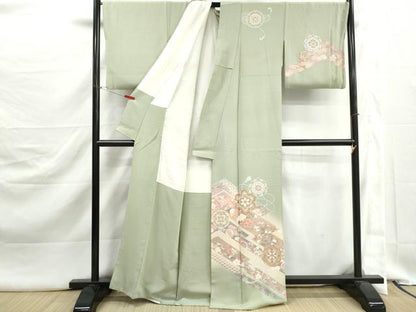 平和屋着物■訪問着　駒刺繍　吉祥正倉院花文　暈し染め　金彩　正絹　逸品　DABJ5442qa