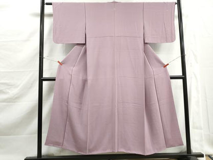 平和屋着物■上質な色無地　紅藤色　正絹　逸品　DABJ5447qa