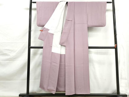 平和屋着物■上質な色無地　紅藤色　正絹　逸品　DABJ5447qa