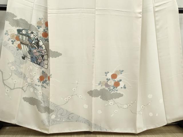 平和屋着物■訪問着　扇面風景花文　金彩　さが美扱い　正絹　逸品　DABJ5448qa