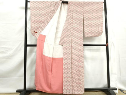 平和屋着物■上質な小紋　亀甲花文　正絹　逸品　DABJ5462qa