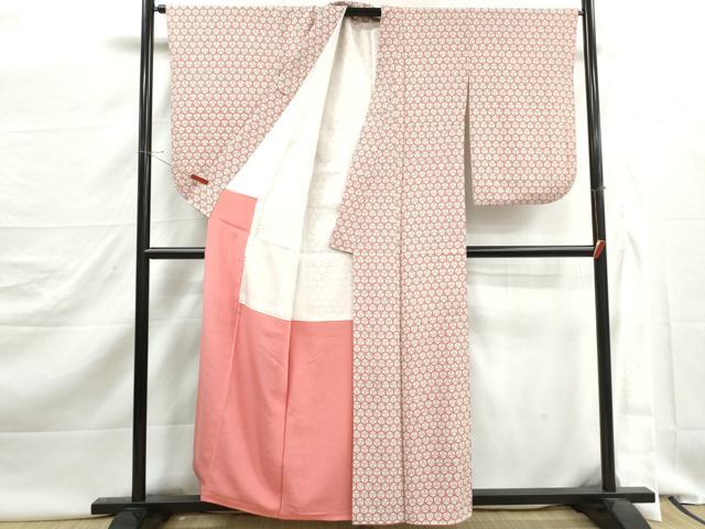 平和屋着物■上質な小紋　亀甲花文　正絹　逸品　DABJ5462qa