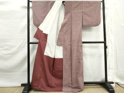 平和屋着物■上質な紬　間道　正絹　逸品　DABJ5463qa