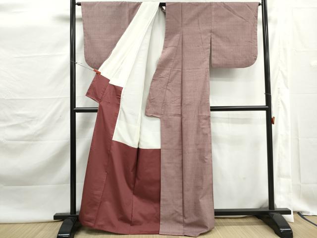 平和屋着物■上質な紬　間道　正絹　逸品　DABJ5463qa