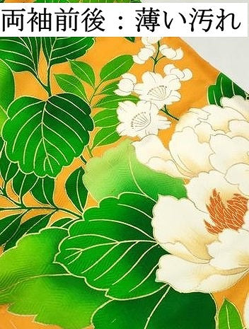 平和屋着物■豪華振袖　駒刺繍　草花文　牡丹　金彩　正絹　逸品　DABJ5465qa