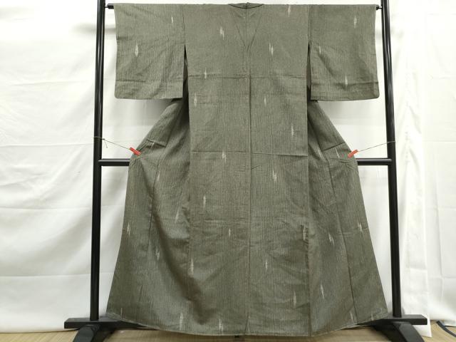 平和屋着物■上質な小紋　霞文　竹節　胴抜き仕立て　正絹　逸品　DABJ5467qa