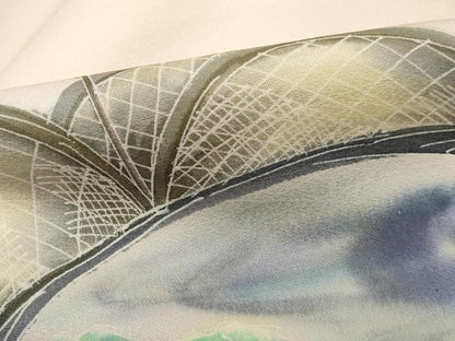 平和屋着物■訪問着　手描き　風景文　暈し染め　正絹　逸品　DABJ5469qa