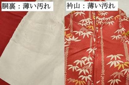 平和屋着物■上質な小紋　笹竹文　正絹　逸品　DABJ5477qa