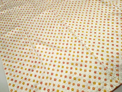 平和屋着物■上質な小紋　総絞り　鹿の子文　正絹　逸品　DABJ5482qa