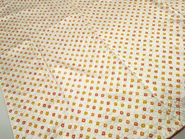 平和屋着物■上質な小紋　総絞り　鹿の子文　正絹　逸品　DABJ5482qa