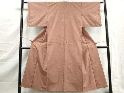 平和屋着物■上質な紬　霞地紋　ときがら茶色　正絹　逸品　DABJ5495qa