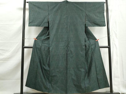 平和屋着物■本場大島紬　亀甲文　正絹　逸品　DABJ5500qa