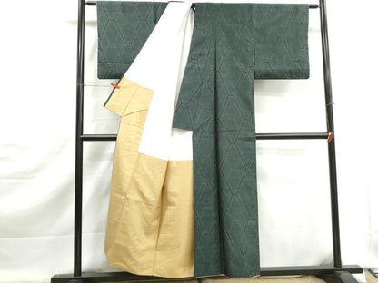 平和屋着物■本場大島紬　亀甲文　正絹　逸品　DABJ5500qa