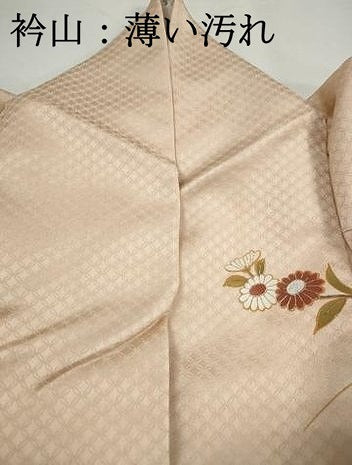 平和屋着物■訪問着　扇面草花文　暈し染め　金彩　正絹　逸品　DABJ5508qa