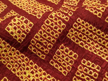平和屋着物■上質な小紋　総絞り　檜垣文　正絹　逸品　DABJ5519qa