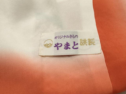 平和屋着物■上質な小紋　総絞り　格子花文　やまと誂製　正絹　逸品　DABJ5520qa