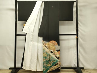 平和屋着物■豪華黒留袖　作家物　御所車吉祥花文　鳳凰　暈し染め　金彩　正絹　逸品　DABJ5544qp
