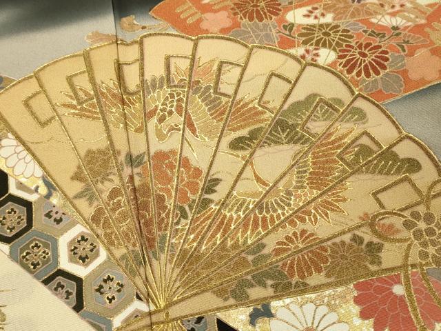 平和屋着物■豪華黒留袖　作家物　御所車吉祥花文　鳳凰　暈し染め　金彩　正絹　逸品　DABJ5544qp