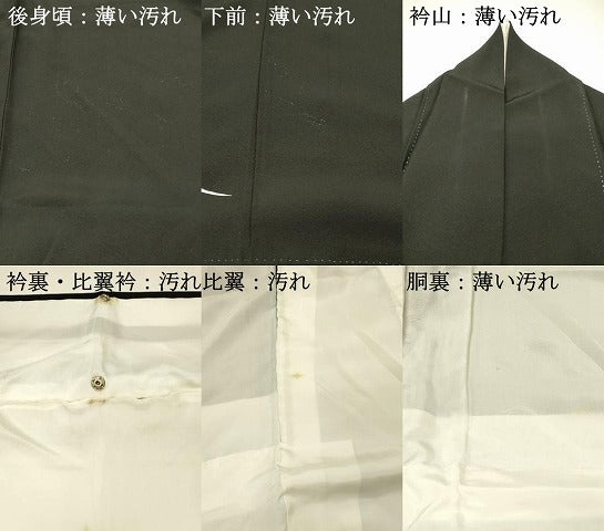 平和屋着物■中国三大刺繍　相良刺繍　駒刺繍　総刺繍　黒留袖　流水群れ鶴文　金糸　正絹　逸品　DABJ5545qp
