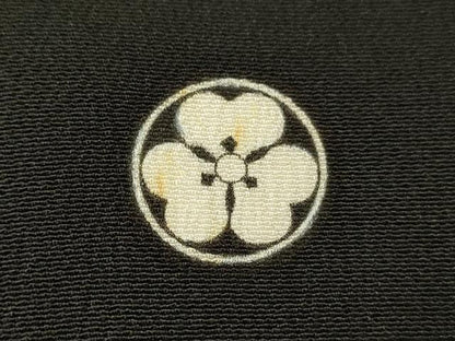 平和屋着物■豪華黒留袖　作家物　重ね山渡橋花松文　正絹　逸品　DABJ5550qp