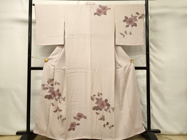 平和屋着物■訪問着　刺繍　枝椿　正絹　逸品　DABJ5559qp