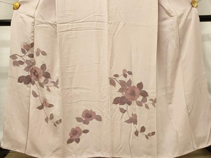 平和屋着物■訪問着　刺繍　枝椿　正絹　逸品　DABJ5559qp