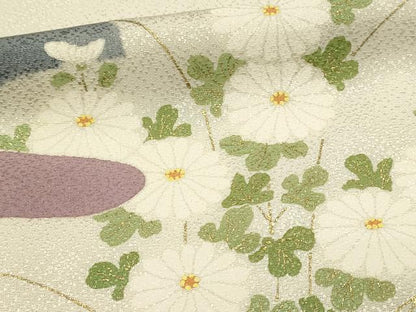平和屋着物■訪問着　刺繍　エ霞人物花文　暈し染め　金彩　正絹　逸品　DABJ5560qp