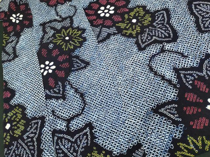 平和屋着物∴夏物　浴衣　有松鳴海絞り　花唐草文　綿　逸品　DABJ5606qp