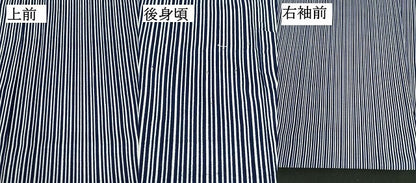 平和屋着物∴夏物　男性　浴衣　注染　手縫い　縞　綿　逸品　DABJ5621qp
