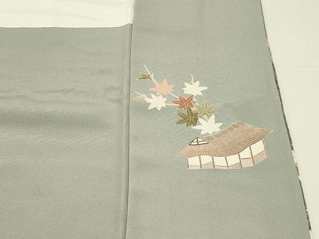 平和屋着物■訪問着　駒刺繍　エ霞花文　松竹梅　暈し染め　金彩　正絹　逸品　DABJ5633qp