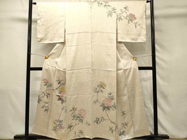 平和屋着物■訪問着　枝花文　金彩　正絹　逸品　DABJ5641qp