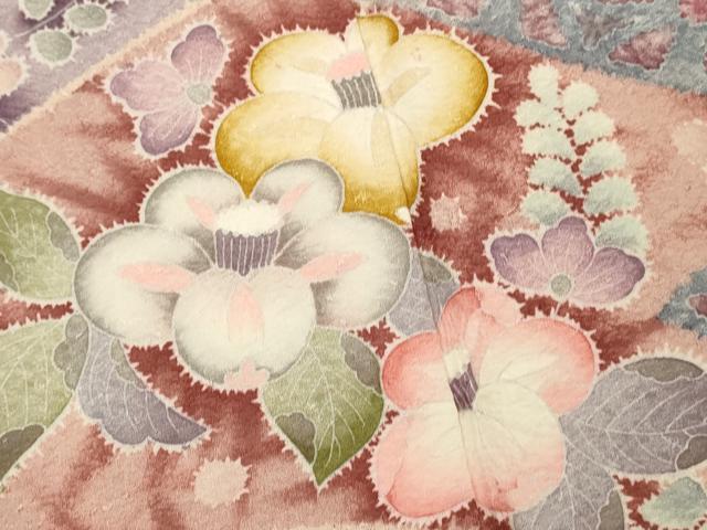 平和屋着物■訪問着　辻が花　絞り　暈し染め　正絹　逸品　DABJ5648qp