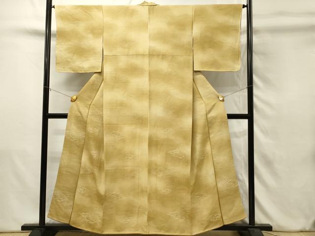 平和屋着物■上質な小紋　流水花松地紋　暈し染め　正絹　逸品　未使用　DABJ5650qp