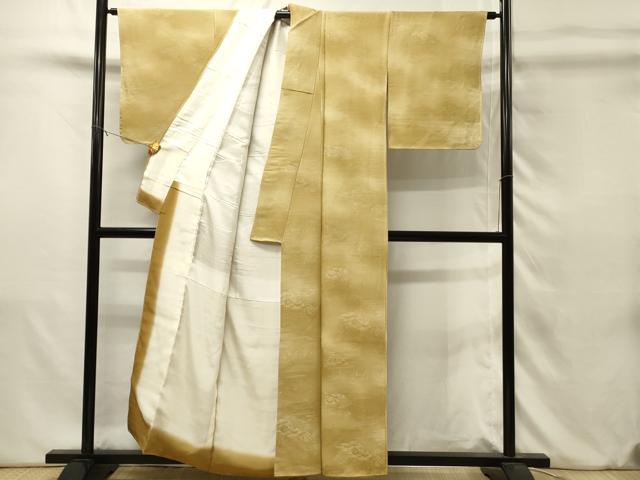 平和屋着物■上質な小紋　流水花松地紋　暈し染め　正絹　逸品　未使用　DABJ5650qp