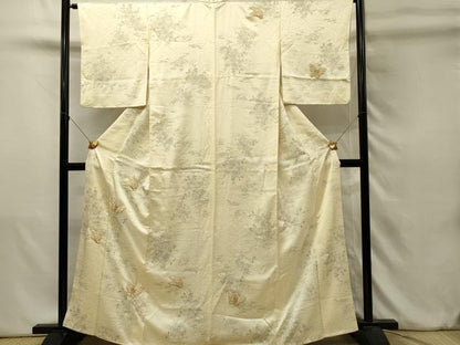 平和屋着物■訪問着　駒刺繍　舞蝶文　正絹　逸品　DABJ5655qp