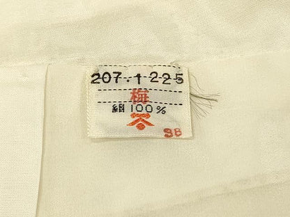 平和屋着物■訪問着　駒刺繍　舞蝶文　正絹　逸品　DABJ5655qp
