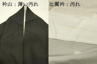 平和屋着物■豪華黒留袖　風景花松文　金彩　正絹　逸品　DABJ5657qp
