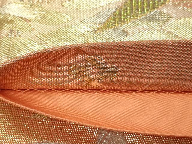 平和屋着物◎西陣　野々村織物謹製　六通柄袋帯　飛鶴松文　金銀糸　正絹　逸品　DABJ5726qp