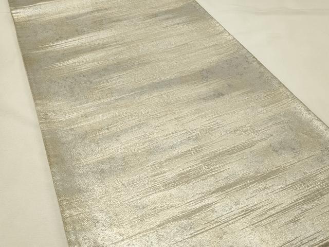 平和屋着物◎六通柄袋帯　霞文　銀糸　正絹　逸品　DABJ5731qp
