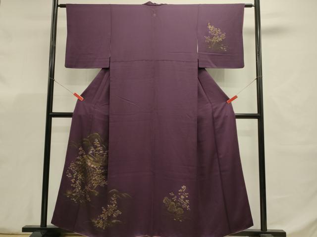 平和屋着物■訪問着　遠山風景花文　金彩　正絹　逸品　DABJ5787qp