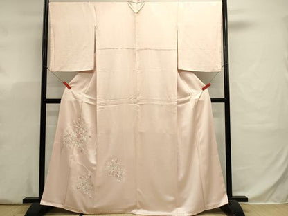 平和屋着物■中国三大刺繍　相良刺繍　総刺繍　訪問着　片輪車花文　正絹　逸品　DABJ5790qp