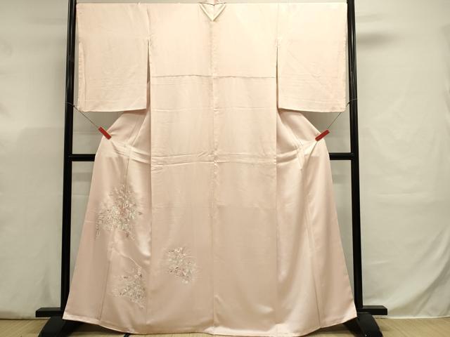 平和屋着物■中国三大刺繍　相良刺繍　総刺繍　訪問着　片輪車花文　正絹　逸品　DABJ5790qp