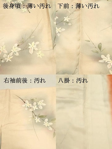 平和屋着物■上質な小紋　枝花文　暈し染め　正絹　逸品　DABJ5795qp