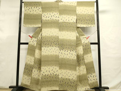 平和屋着物■上質な小紋　ペイズリー柄　暈し染め　正絹　逸品　DABJ5804qp