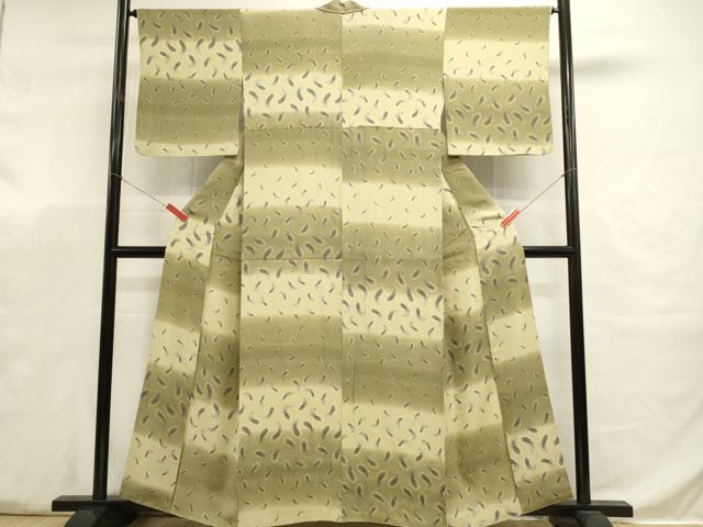 平和屋着物■上質な小紋　ペイズリー柄　暈し染め　正絹　逸品　DABJ5804qp