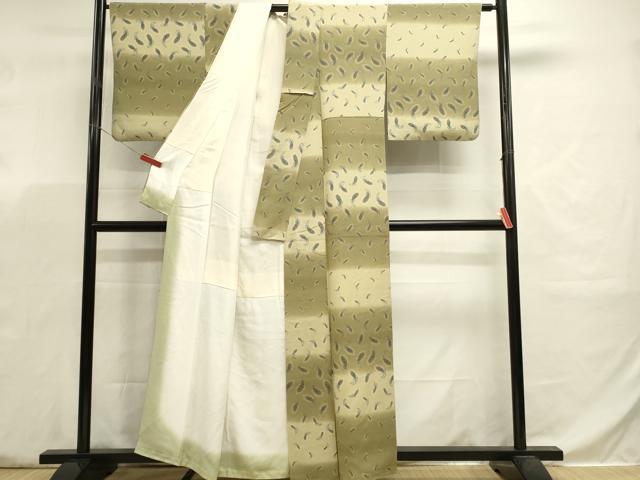 平和屋着物■上質な小紋　ペイズリー柄　暈し染め　正絹　逸品　DABJ5804qp