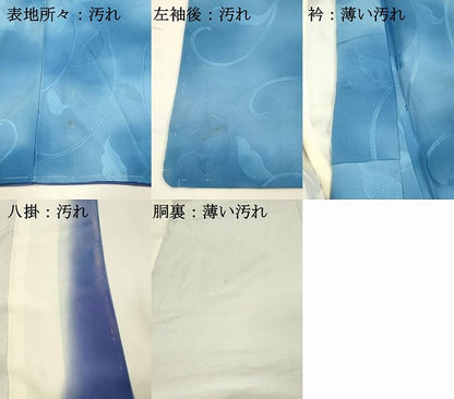 平和屋着物■上質な小紋　地紋起こし　更紗花唐草文　暈し染め　正絹　逸品　DABJ5810qp