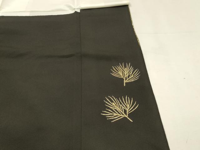 平和屋着物■豪華黒留袖　刺繍　鳳凰松葉文　暈し染め　金銀糸　正絹　逸品　DABJ5811qp